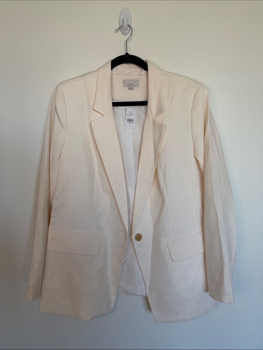 Cream linen blazer